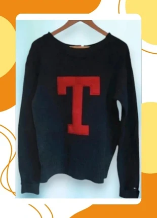 Pull en laine Tommy Hilfiger bleu marine et rouge, marke: Tommy Hilfiger, zustand: Sehr gut, größe: M, 20,00 €, 21,70 € beinhaltet Vinted-Käuferschutz Pro