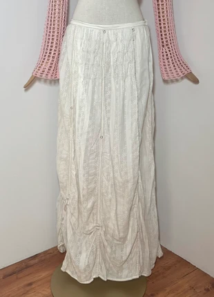 Jupe blanche longue bohème / cottage Vintage, fronces / drapés, brand: Vintage Dressing, condition: Very good, size: XL / 42 / 14, €40.00, €42.70 includes Buyer Protection