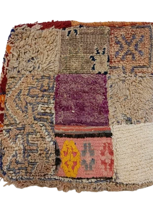 Grand Pouf Berbère Carré Laine Patchwork Fait Main (60x60), brand: Fait Main, condizioni: Nuovo senza cartellino, taglia: 60 x 60 cm, €60.00, €63.70 include la Protezione acquisti