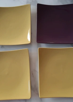 4 Assiettes carrés faïence de qualité, brand: bruno evrard, condition: New without tags, €8.00, €9.10 includes Buyer Protection