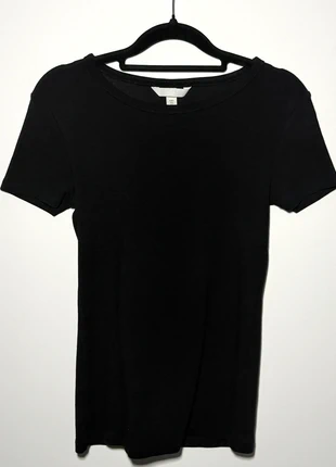 H&M Ribbed Short Sleeve Top – Black, brand: H&M, condition: New without tags, size: S / UK 8-10, £3.00, £3.85 includes Buyer Protection