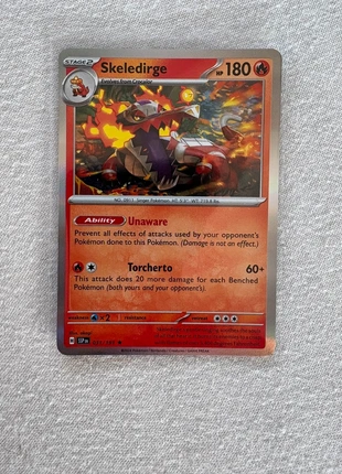 Skeledirge 031/191 Surging sparks, merk: Pokémon, staat: Heel goed, € 1,00, € 1,75 inclusief Kopersbescherming