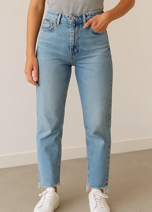 Jean Mom Fit MNG – Taille 36 – Denim Clair Vintage, marque: Mango, état: Très bon état, taille: S / 36 / 8, 8,00 €, 9,10 € Protection acheteurs incluse