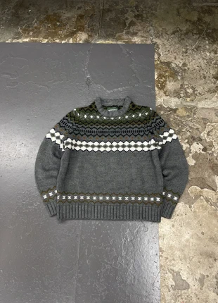 Pull effet laine style écossais gris et vert foncé Vintage, brand: American Eagle, condition: Very good, size: M, €18.00, €19.60 includes Buyer Protection Pro