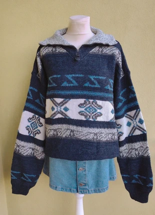 Maglione con zip in misto lana, brand: Vintage, condizioni: Ottime, taglia: XXL / IT 48 / EU 44, €16.00, €17.50 include la Protezione acquisti Pro