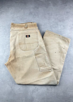 Pantalon dickies single knee workwear baggy beige patiné vintage - Taille 40x30, brand: Dickies, condition: Very good, size: W40, €25.00, €26.95 includes Buyer Protection Pro