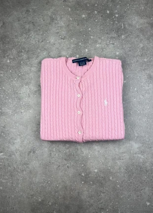 Gilet Cardigan Tressé Torsade Polo Ralph Lauren Taille L Femme Rose Logo Brodé 100% Coton #R97, brand: Ralph Lauren, condition: Very good, size: L / 40 / 12, €50.00, €53.20 includes Buyer Protection Pro