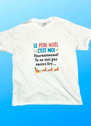 T-shirt humour Noël Le Père Noël c’est moi Taille L, brand: Noël, condition: New without tags, size: L, €16.99, €18.54 includes Buyer Protection
