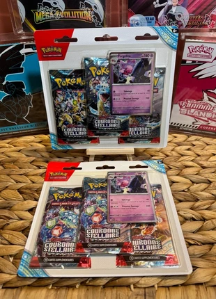 Lot de 2 Tripack Pokémon – Couronne Stellaire – EV07 – Promo Forgelina, brand: Pokémon, condizioni: Nuovo senza cartellino, €48.00, €51.10 include la Protezione acquisti Pro