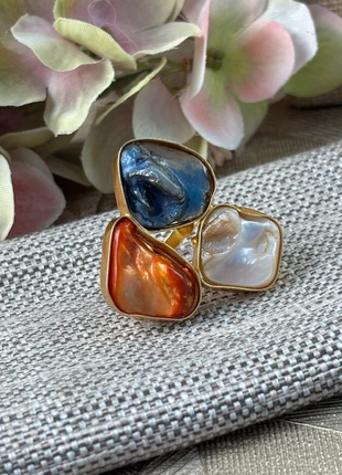 Superbe bague nacre., état: Très bon état, taille: Ajustable, 14,00 €, 15,40 € Protection acheteurs (Pro) incluse