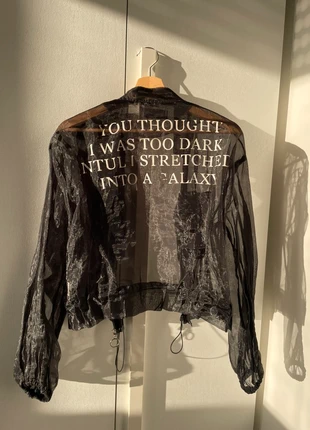 Giacca/ bomber trasparente con scritte S woman, brand: Vintage Dressing, condizioni: Ottime, taglia: S / IT 40 / EU 36, €8.00, €9.10 include la Protezione acquisti
