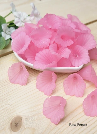 Perles Fleur Pois Papillon – Acrylique givré rose persan | 40 pcs pour bijoux, condition: Very good, €2.99, €3.84 includes Buyer Protection Pro