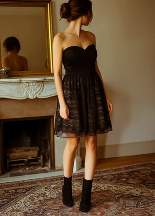 Robe bustier dentelle noir soirée fête naf naf taille XL neuve, brand: Naf Naf, condition: New with tags, size: XL / 42 / 14, €20.00, €21.70 includes Buyer Protection