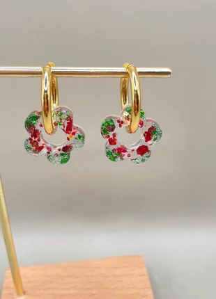 Pampille en résine + créole, brand: Fait Main, condition: New without tags, €3.00, €3.85 includes Buyer Protection