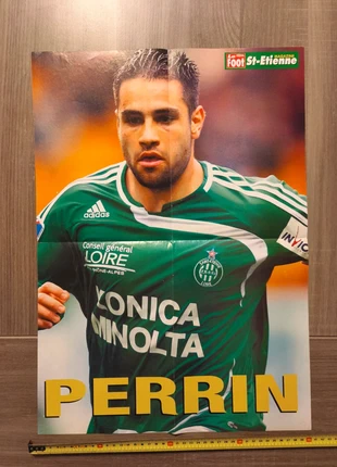 Poster Loïc Perrin football asse Saint-Étienne stade Geoffroy Guichard Français player capitaine, estado: Bom, €4.00, €4.90 inclui Proteção do Comprador