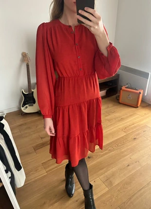 Magnifique robe rouge à manches longues, marque: See U Soon, état: Neuf avec étiquette, taille: S / 36 / 8, 15,00 €, 16,45 € Protection acheteurs incluse