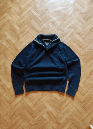 Half Zip 1/4 zip col camionneur  pull sweat vintage tommy Hilfiger taille S bleu marine, merk: Tommy Hilfiger, staat: Heel goed, maat: S, € 23,00, € 24,85 inclusief Kopersbescherming