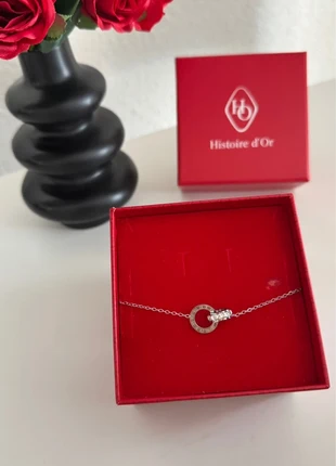 bracelet double boucle pendentif rond strass diamant en acier inoxydable neuf chiffre romain, marke: histoire d'or, zustand: Sehr gut, 15,00 €, 16,45 € beinhaltet Vinted-Käuferschutz Pro