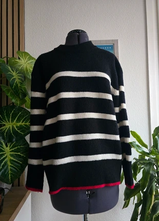 Pull marinière noir rayures blanches - Poheme Paris - Taille S/M, merk: Boutique indépendante, staat: Heel goed, maat: S / 36 / 8, € 12,00, € 13,30 inclusief Kopersbescherming