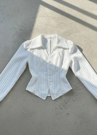 Chemise blanche rayée à manches longues, marque: white lotus, état: Très bon état, taille: M / 38 / 10, 44,99 €, 47,94 € Protection acheteurs incluse