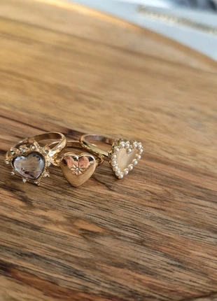 Gouden ringen hartjes, état: Très bon état, taille: Ajustable, 2,99 €, 3,84 € Protection acheteurs incluse