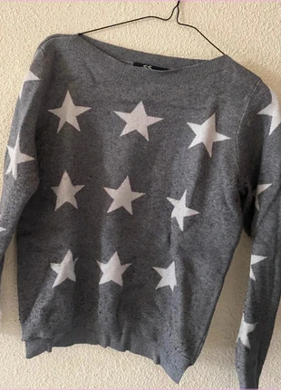 Pull gris à étoile blanche – CC Fashion – Taille L/XL, brand: CC Fashion, condition: Very good, size: L / 40 / 12, €12.00, €13.30 includes Buyer Protection