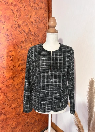 Veste en tweed noire et blanche DDP – Taille M, brand: DDP, condition: Very good, size: M / 38 / 10, €16.99, €18.54 includes Buyer Protection