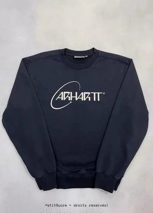 Pull Carhartt wip Noir Bleuté Imprimé Coupe Large 100% coton Crew Neck Sweatshirt - Taille S #472, brand: Carhartt, condition: Very good, size: S, €49.00, €52.15 includes Buyer Protection Pro