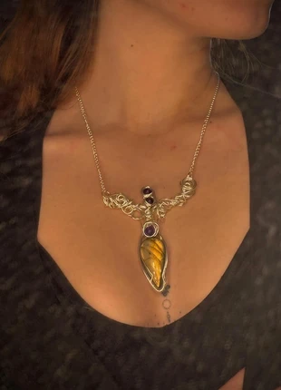 Collana amuleto labradorite oro ametista gothic rave witch, marque: Witch, état: Très bon état, 18,50 €, 20,13 € Protection acheteurs incluse