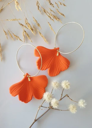 Créoles dorées avec feuilles de ginkgo, estado: Muy bueno, 6,00 €, 7,00 € Protección al comprador Pro incluida