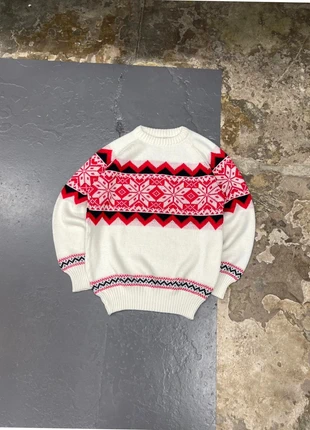 Pull effet laine USA crème et rouge imprimé Vintage, marke: Vintage Dressing, zustand: Gut, größe: XS, 25,00 €, 26,95 € beinhaltet Vinted-Käuferschutz Pro