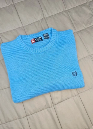 Pull CHAPS Bleu Ciel 100% Coton - Col Rond Classique - Taille XL/TG, marca: Chaps Ralph Lauren, estado: Muito bom, tamanho: XL, €22.89, €24.73 inclui Proteção do Comprador