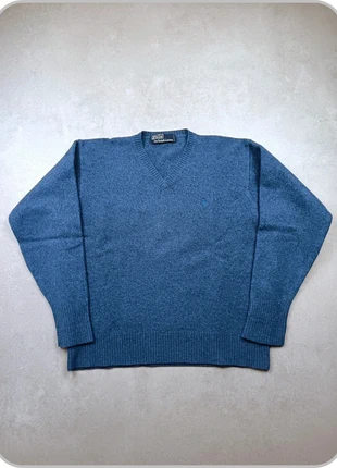 Pull col V sweat Ralph Lauren 100% laine bleu taille L, brand: Ralph Lauren, condition: Very good, size: L / 40 / 12, €18.90, €20.55 includes Buyer Protection