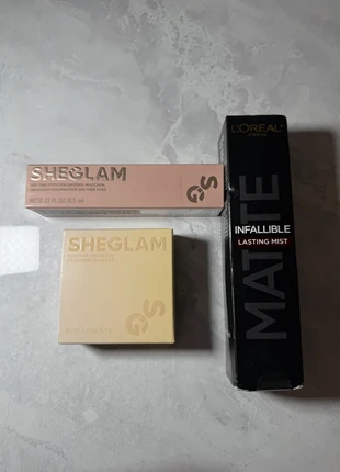 L’Oréal Paris Lot de 3 Infaillible Brume Fixatrice + Gel Sourcils + Fond de Teint Poudre Neuf, brand: L'Oréal, condition: New with tags, €8.00, €9.10 includes Buyer Protection