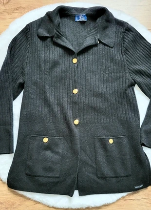 Veste Cardigan Saint James Pure Laine Vierge – Boutons dorés – Maille côtelée – Noir – T.M/L, brand: Saint James, condition: Very good, size: L / 40 / 12, €45.00, €47.95 includes Buyer Protection