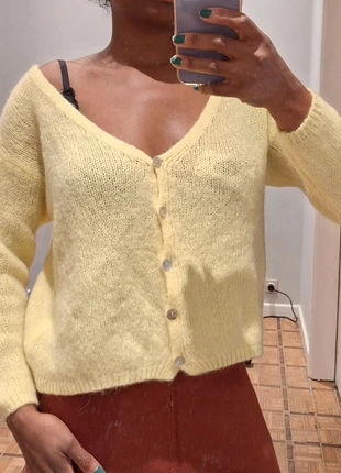 Pull col V en Mohair Cardigan Gilet, marque: Made In Italy, état: Neuf avec étiquette, taille: XL / 42 / 14, 12,00 €, 13,30 € Protection acheteurs incluse