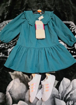 Girls dress with tights, brand: TU Kids, condition: New with tags, size: 4 years / 104 cm, £9.99, £11.09 includes Buyer Protection