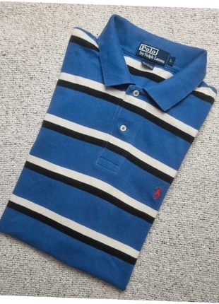 Polo Ralph Lauren Bleu rayure noir blanche logo brodé rouge - L - Homme, brand: Ralph Lauren, condizioni: Ottime, taglia: L, €18.10, €19.71 include la Protezione acquisti Pro