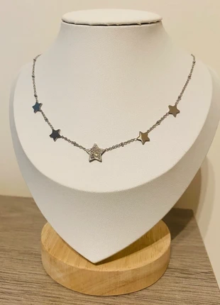 Collier fin argenté étoiles strass zirconium ajustable acier inoxydable, brand: Tendance, condizioni: Ottime, €11.00, €12.25 include la Protezione acquisti Pro
