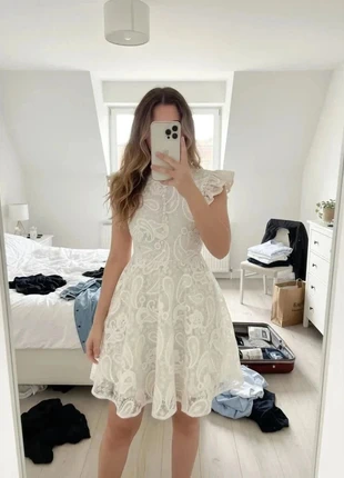 mini robe patineuse en dentelle ivoire à col montant #073, marque: Héritage Coquette, état: Très bon état, taille: M / 38 / 10, 68,99 €, 73,14 € Protection acheteurs incluse