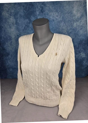 polo ralph lauren sport pull blanc col v coton cable knit taille M | 27A, marque: Ralph Lauren, état: Bon état, taille: M / 38 / 10, 36,00 €, 38,50 € Protection acheteurs (Pro) incluse