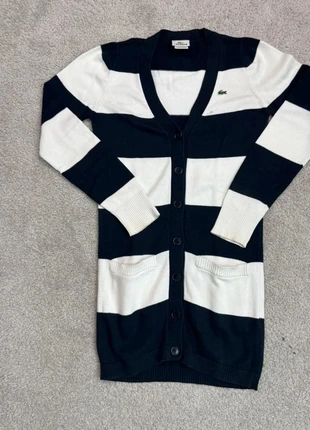 Long Pull/Cardigan en coton Lacoste vintage | Taille XS Femme | Bleu et blanc logo brodé, marca: Lacoste, estado: Muy bueno, tamaño: XS / 34 / 6, 22,00 €, 23,80 € Protección al comprador Pro incluida