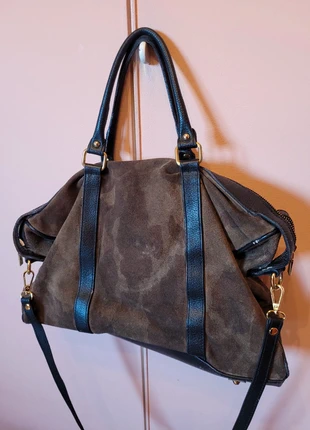 Borsa di vera pelle e camoscio - militare, marque: Russo Pellami, état: Bon état, 10,00 €, 11,20 € Protection acheteurs incluse