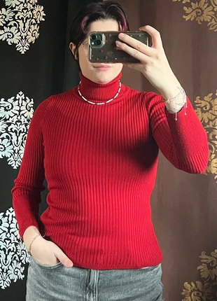 Pull col roulé rouge Shein – côtelé – très bon état – taille M, brand: Shein, condition: Very good, size: M / 38 / 10, €8.00, €9.10 includes Buyer Protection