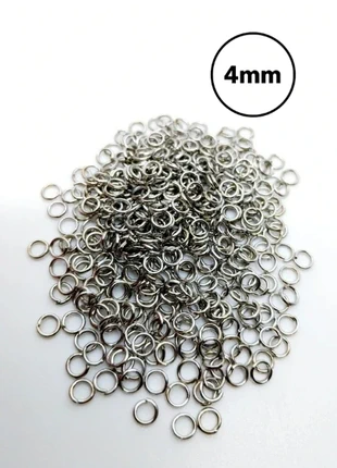 400 anneaux de jonction métal argenté foncé 4mm – apprêts bijoux DIY, condizioni: Ottime, €2.80, €3.64 include la Protezione acquisti