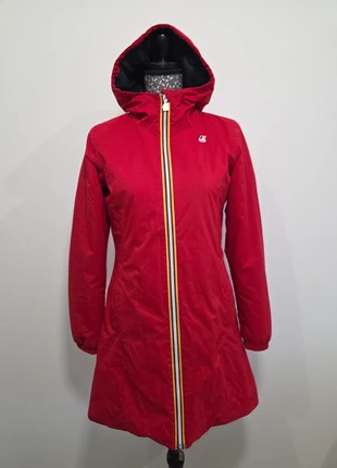 Manteau long parka fourré polaire K-way Charlène nylon marmotta rouge taille 14 ans 🔥, marque: K-Way, état: Très bon état, taille: 14 ans / 164 cm, 129,00 €, 136,15 € Protection acheteurs (Pro) incluse