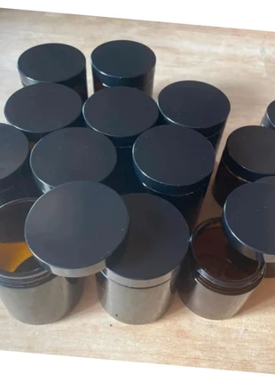 Pots/ Pommadiers en verre ambré bougies, marque: terre de bougies, état: Neuf avec étiquette, 28,00 €, 30,10 € Protection acheteurs incluse