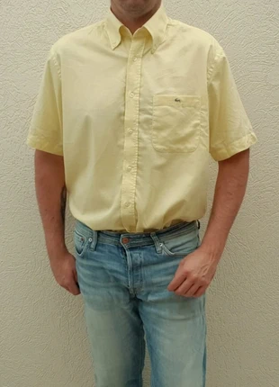 Chemise lacoste Devanlay Manche courte vintage oversize taille xl jaune large, brand: Lacoste, condition: Very good, size: XL, €15.20, €16.66 includes Buyer Protection