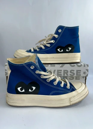 🔥 Converse X Comme Des Garçons Play Blue Boom - RRP £140 - Size Uk 5, brand: Converse x Comme des Garçons, condition: Very good, size: 5, £29.99, £32.19 includes Buyer Protection