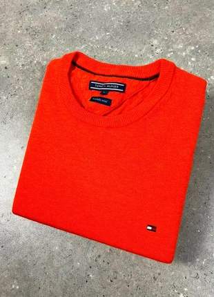 Pull/Sweat a col rond Ras de cou Tommy Hilfiger L Orange Homme logo brodé en laine, marque: Tommy Hilfiger, état: Très bon état, taille: L, 20,25 €, 21,96 € Protection acheteurs (Pro) incluse